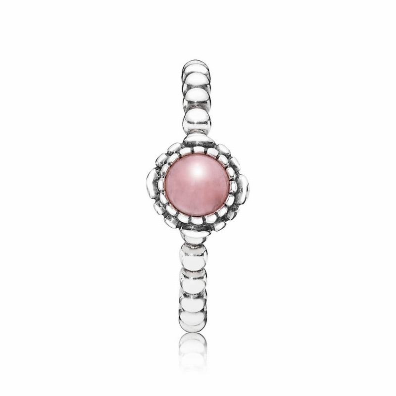 Pandora Australia Birthday Blooms Stackable Ring October - Sterling Silver | OVCAGP914